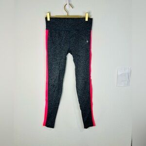 L.A. Winner Women’s Athletic Leggings Size S/M Gray with Neon Pink Side Panels